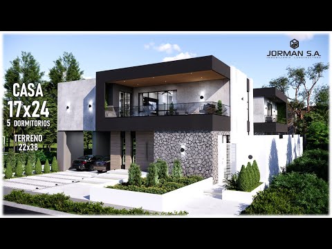 Beautiful House Design with 5 Bedrooms Family Home | 17x24m 2Storey | Jorman HomeDesigns