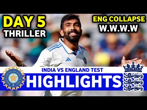 India Vs England 1st Test Match Day 5 Highlights 2025 | IND VS ENG