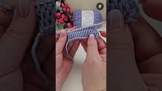 🤩Simple tunisian basket stitch #design #crochet #crocheting #craft #howto #croche #diy #tunisian