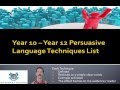 Persuasive Writing Techniques and Effects