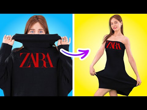 BRILLIANT DIY CLOTHES HACKS || Fashion Hacks And Tips By 123GO!GOLD