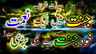 JANNAT me ek NEMAT khud JANNAT se badi 😳|hadees sharif |hadees e nabvi ﷺ
