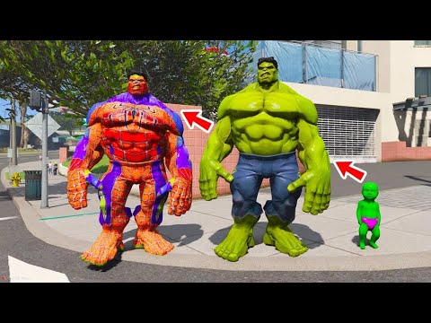 CICLO DE VIDA DO BEBE HULK ate virar o SPIDER HULK no GTA 5