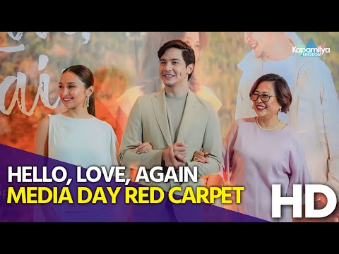 Kathryn Bernardo at Alden Richards, hindi mapaghiwalay sa red carpet ng Hello, Love, Again Media Day