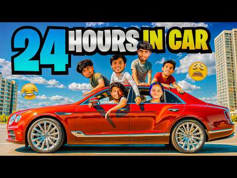 Spending 24 Hours in a Car 🚗 Ultimate Challenge  😱 NRFM-VLOGS 🔥
