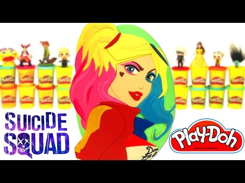 Huevo Sorpresa Gigante de Harley Quinn de Escuadrón Suicida en Español﻿ de Plastilina Play Doh