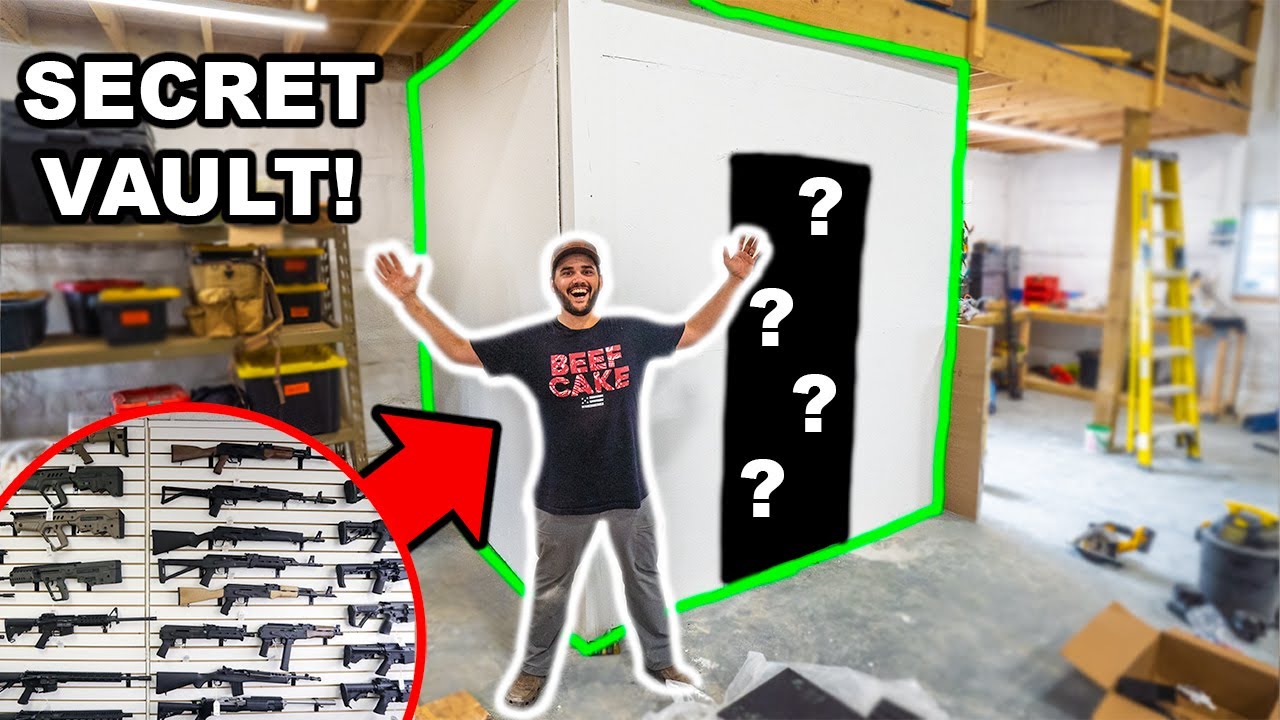 Building a GIANT SECRET VAULT in My GARAGE! (DIY WALK-IN SAFE)