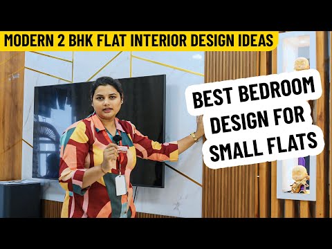 Modern 2 BHK Flat Interior Design Ideas  | Best bedroom design for small flats