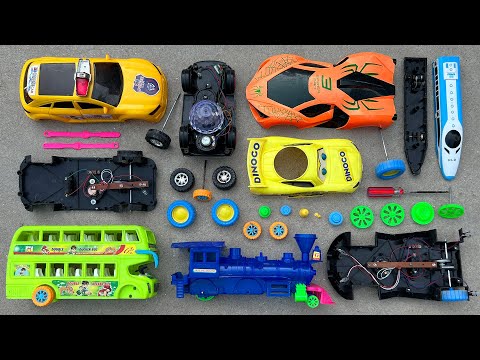 Attachment of Toy Vehicles | Spider-Man Sports Car, Double Decker Bus, Police Car | Assemble Toys