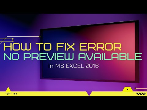 error in microsoft excel previewer