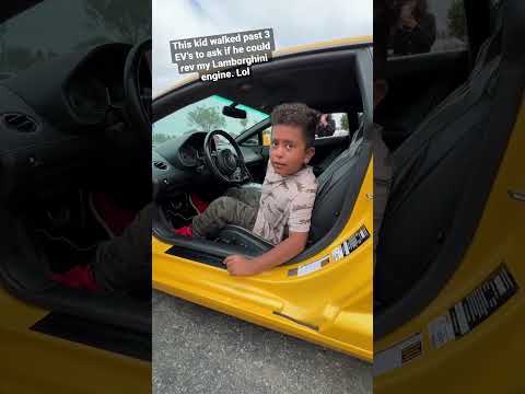 See, even the kids still love gas engines! : ) Made his day at cars and coffee!