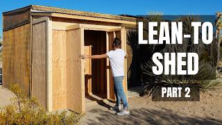 DIY LEAN-TO SHED Against House/Shop. Start To Finish Part 2