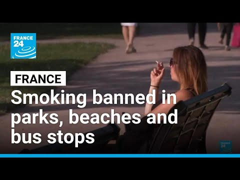 YouTube video thumbnail: France Bans Smoking in Parks, Beaches and bus Stops 