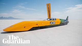 YouTube video thumbnail: British Driver Sets New Land Speed Record for Hydrogen-Powered Car
