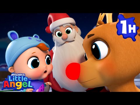 🎄 Christmas Eve 🎄 Singalong with Little Angel | Melody Time: Moonbug Kids Songs