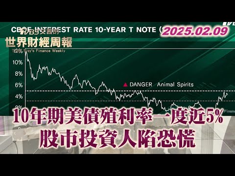 10年期美債殖利率一度近5% 股市投資人陷恐慌 #TVBS文茜的世界財經周報 20250209 #美債