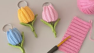 Make & Sell Crochet Tulips!🌷 Easy Keychain Gift Everyone Will Love