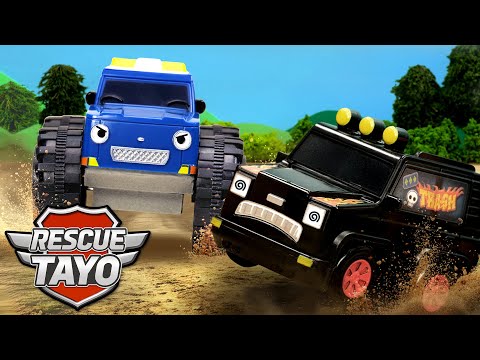 Roda Super Khan! Menyelamatkan Mobil Jahat dari Lubang! | RESCUE TAYO | Lagu Tim Penyelamat