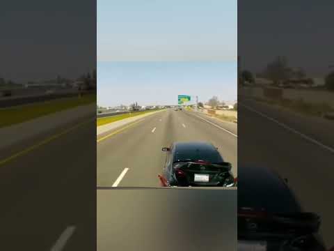 Brake checking a semi truck