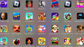 Grimace Monster Scary Survival,Baby Bobby's Daycare,Barry's Police Girl,Survival 456: Escpae,Roblox.