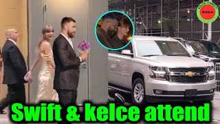Taylor Swift & Travis Kelce look radiant as they attend a close friend's birthday in Cleveland