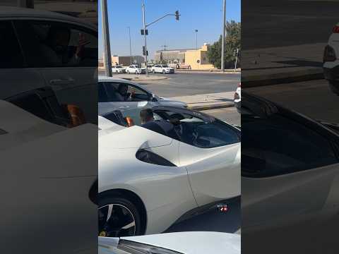 Cristiano Ronaldo on his ferrari car in Riyadh streets 🔥