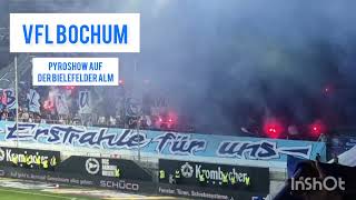 VfL Bochum Pyroshow auf der Bielefelder Alm - Arminia Bielefeld Pyro Pyrotechnik