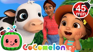 Nina's Farm Animal Visit! 🐮 + More Nina's Familia! 🎵 | CoComelon Nursery Rhymes & Kids Songs