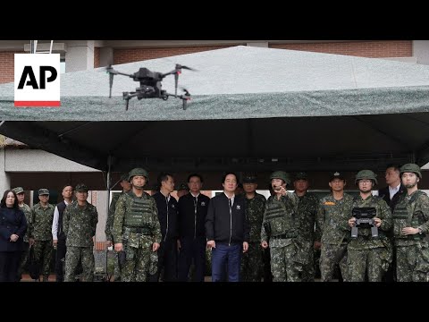 YouTube video thumbnail: Taiwan Ramps Up Drone Training as President Lai Meets Reservists Taking Part in Exercises