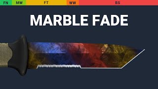 Ursus Knife Marble Fade Wear Preview