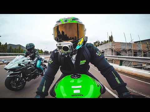 ZX636 - NIKUNG KAWASAKI H2 & CBR1000 HEDON! #motovlog Indonesia