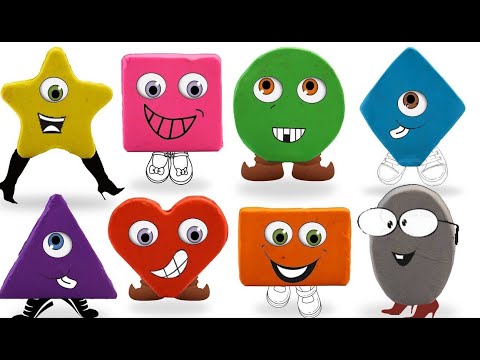 Learning Shapes Names with Play Doh Colors + More Fun Kids Videos