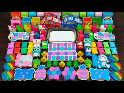 Mixing random things into store-bought slime ! Relaxing slime videos ! Alex slime !!!