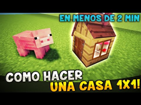 MINECRAFT: COMO HACER UNA CASA DE DIMENSIONES 1x1 | LA CASA MAS PEQUEÑA QUE SE PUEDE HACER!