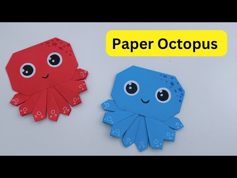 How To Make Origami Paper Octopus Toy For Kids / paper craft / Paper Craft Easy / KIDS crafts