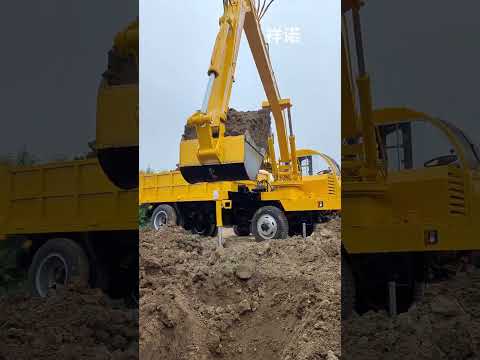 Truck-mounted excavator Truck-mounted excavator Excavator video
