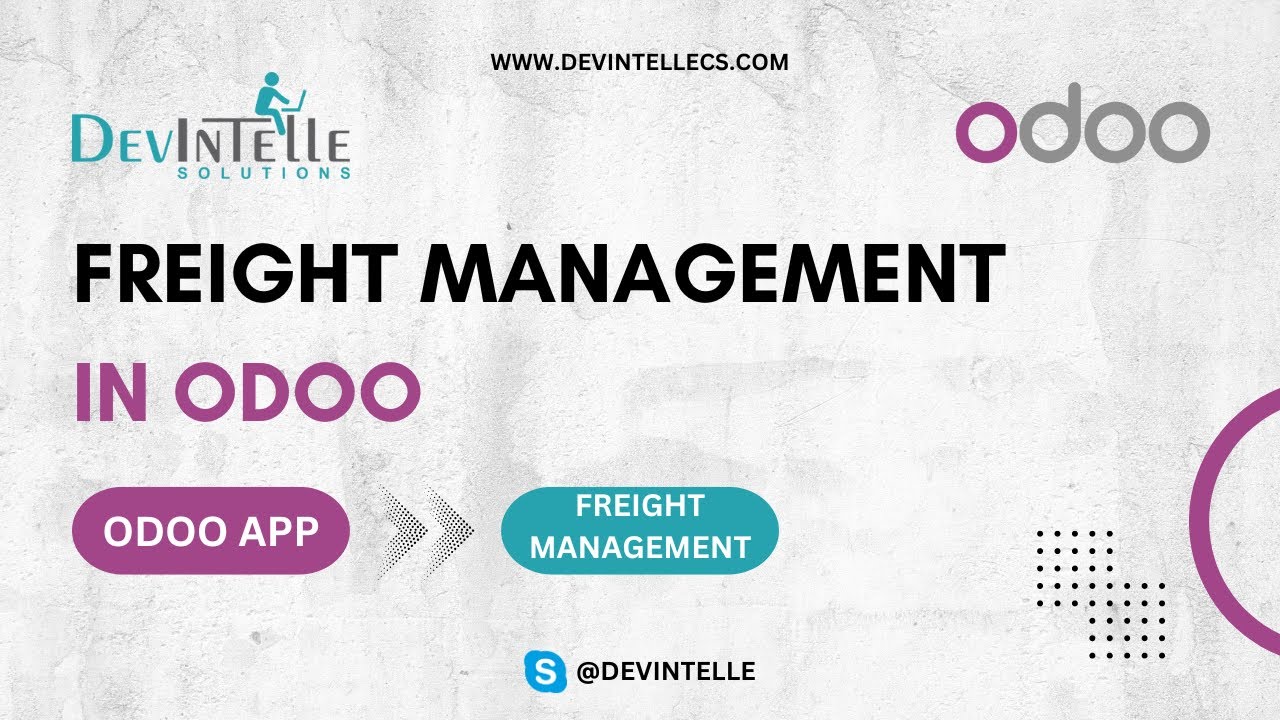 Freight  management in Odoo | Freight Shipping Transport System | 01.08.2023

Odoo's Freight Management system to optimize and simplify your logistics operations. From real-time tracking to cost-effective ...