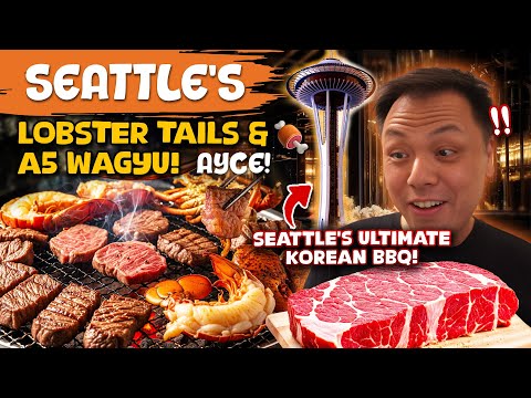SEATTLE'S ULTIMATE AYCE Lobster Tail & A5 Wagyu Korean BBQ! Shug’s Ice Cream Soda Fountain