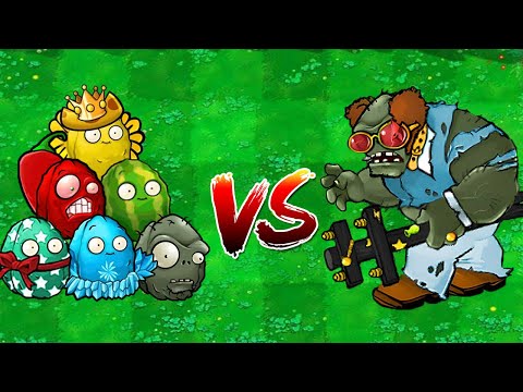 PVZ 1 Hybrid Challenge - 10 All Hybrid Wall-nut Vs 1 King Disco Gargantuar + EXTRA - Who Will Win?