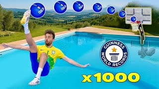 Batto 10 Record MONDIALI di CALCIO in PISCINA!!