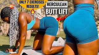 HERCULEAN 🍑 BOOTY LIFT in 14 Days On The Floor~7 BUTT Focus Exercises Not THIGHS | No Equipments