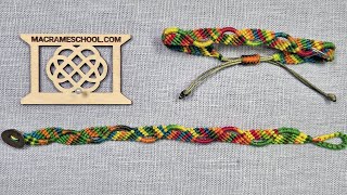 Wavy Macrame Pattern for Bracelet an Interesting Element for Macrame Projects.