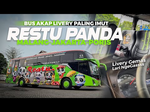[ SIAPA TAHAN GA NAIK BUS SE-IMUT INI !😍] LIVERY PALING MENGGEMASKAN Trip MALANG-JAKARTA RESTU PANDA