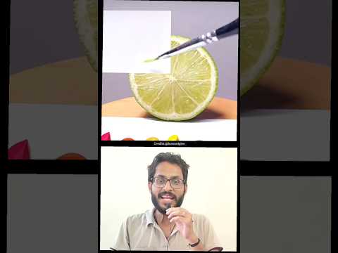 Lemon Paint slice illusion #shorts