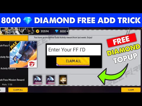 🔥💎 8000 Free Diamonds in Free Fire Trick. How to Get Free diamond in freefire max. Free Diamond App