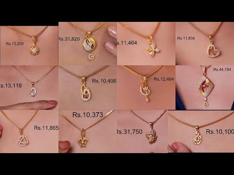 Latest  light weight gold pendants with price