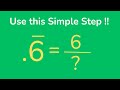 Converting Repeating Decimals to Fractions