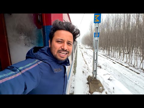 बर्फ से भरी ट्रेन में किया कश्मीर का सफ़र☃️ Snow Train Journey kashmir