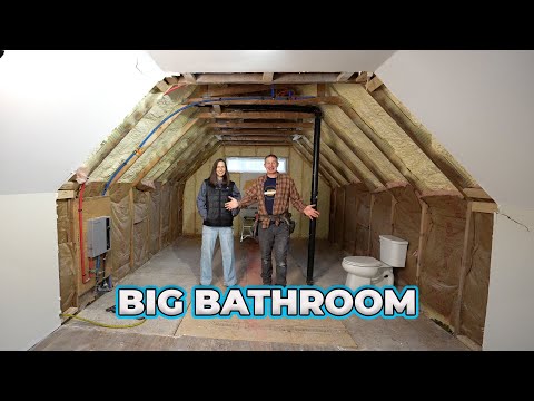 BIG Bathroom Design Layout Above a Garage