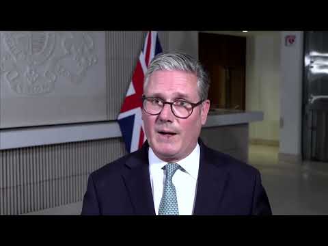 YouTube video thumbnail: Starmer: 'Real Sense of Unity' at Trump-Zelenskiy Summit